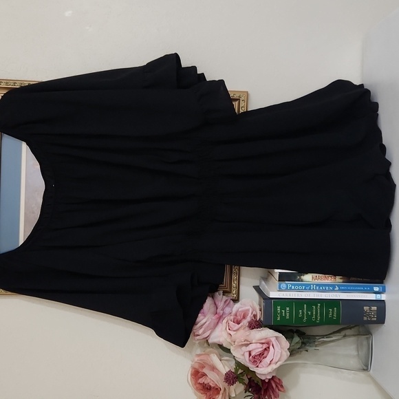 Off-Shoulder Black Romper XL Summer Vacation Cruise Party Spring - Picture 8 of 9